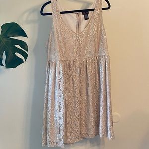 Torrid size 18 - Cream Sparkle Dress